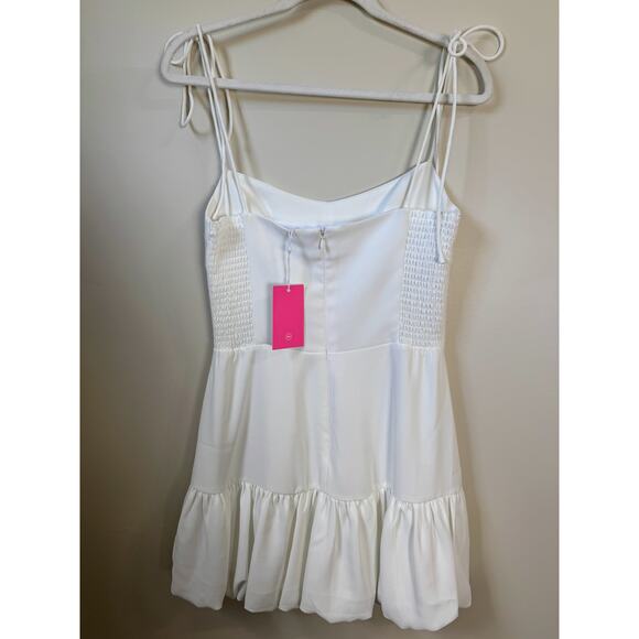NEW NWT Amanda Uprichard Ivy Bubble Skirt Mini Dress White Size Medium‎ - Picture 6 of 6